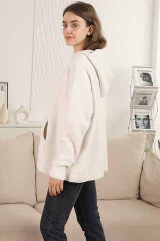 Solid Color Luxury Soft Hooded Sweater W/ Front Pocket