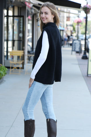 Solid Color Luxury Soft Zippered Vest W/ Pockets