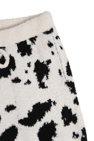 Cow Pattern Luxury Soft Shorts W/ Pockets & Drawstring
