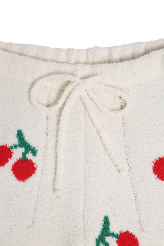 Cherry Pattern Luxury Soft Shorts W/ Pockets & Drawstring