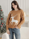 Christmas Themed Pattern Luxury Soft Crew Neck Sweater