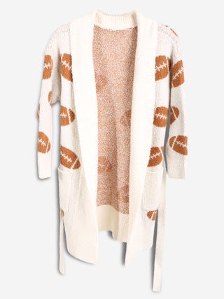 Children's Sports Pattern Luxury Soft Robe W/ Front Pockets & Belt