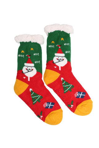 Christmas Themed Pattern Luxury Soft Non-Slip Sherpa Socks