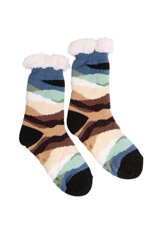 Scenic Landscape Pattern Luxury Soft Non-Slip Sherpa Socks