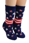 American Flag Pattern Luxury Soft Non-Slip Fleece Socks