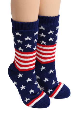 American Flag Pattern Luxury Soft Non-Slip Fleece Socks