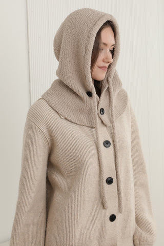Solid Color Luxury Soft Snood W/ Buttons & Drawstring
