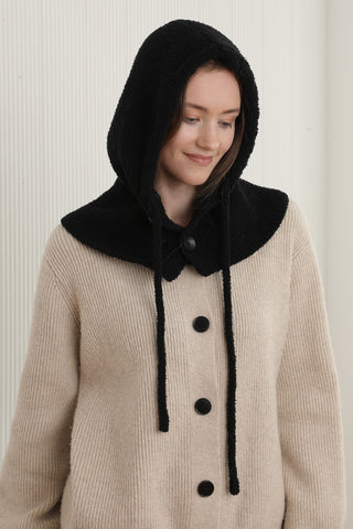 Solid Color Luxury Soft Snood W/ Buttons & Drawstring