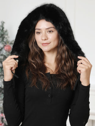 Solid Color Faux Fur Snood