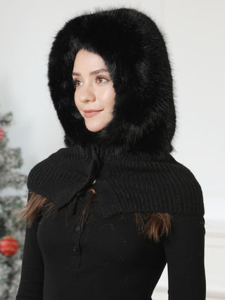 Solid Color Faux Fur Snood