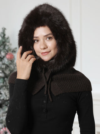 Solid Color Faux Fur Snood