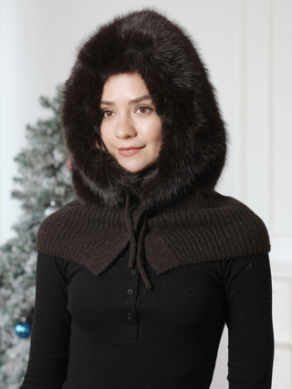 Solid Color Faux Fur Snood