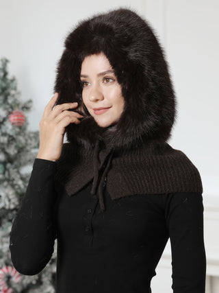 Solid Color Faux Fur Snood