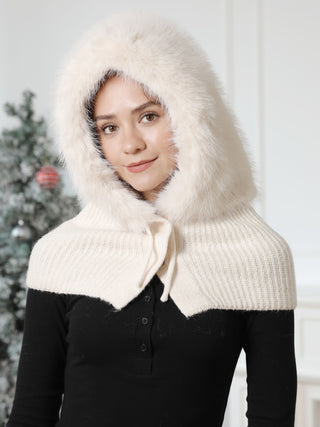Solid Color Faux Fur Snood