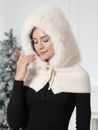 Solid Color Faux Fur Snood