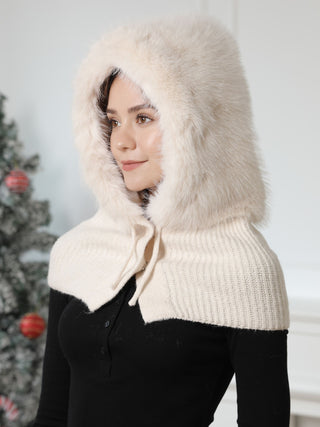 Solid Color Faux Fur Snood