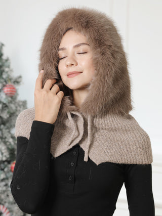 Solid Color Faux Fur Snood