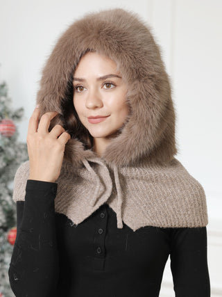 Solid Color Faux Fur Snood