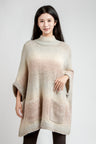 Color-Blocked Gradient Pattern Sweater W/ Pockets