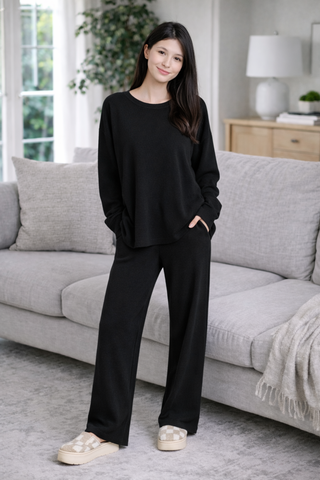 Solid Color Lounge Sweater