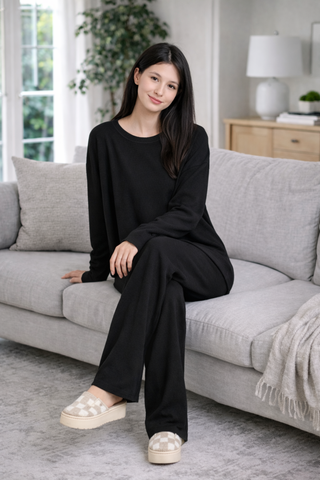 Solid Color Lounge Sweater