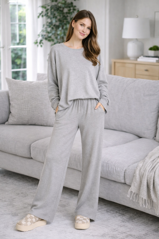 Solid Color Lounge Sweater