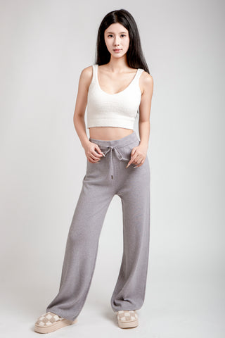 Solid Color Lounge Pants W/ Drawstring & Pockets