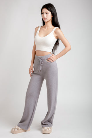 Solid Color Lounge Pants W/ Drawstring & Pockets