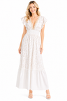 Boho Pattern Embroidered Maxi Dress