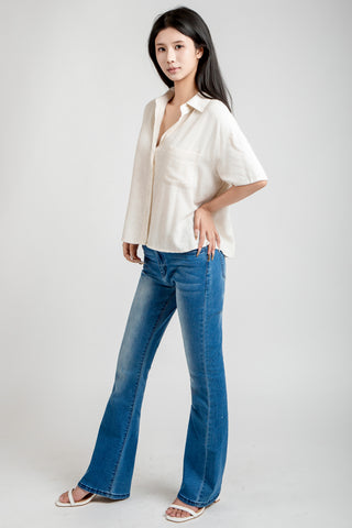 Cropped Collar Shirt