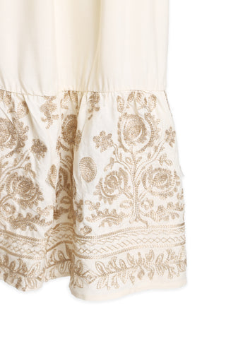 Floral Pattern Embroidered Cover-Up Dress