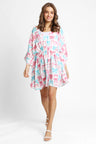 Mixed Ribbons  Pattern Cover-Up Dress W/ Crocheted Detailingress W/ Crocheted Detailing