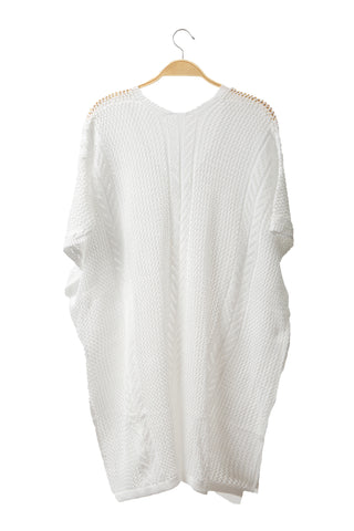 Solid Color Short Crocheted Cover-Up