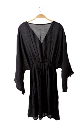 Solid Color Short Cover-Up Dress