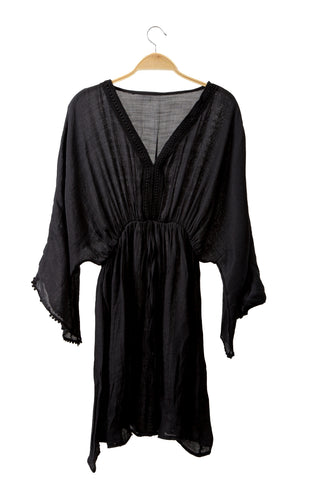 Solid Color Short Cover-Up Dress