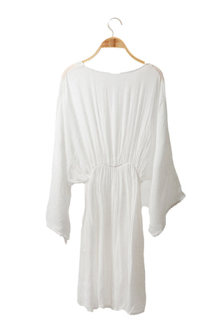 Solid Color Short Cover-Up Dress