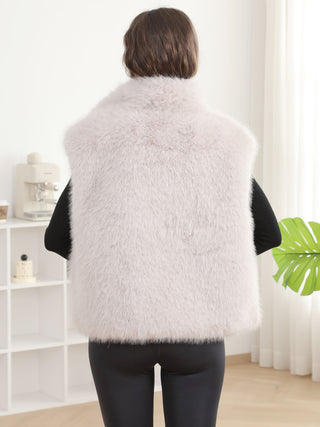 Solid Color Faux Fur Vest