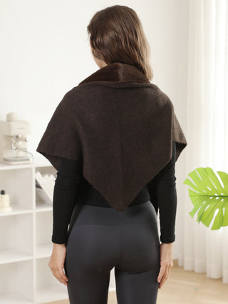 Solid Color Faux Fur Shawl