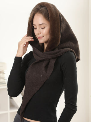 Solid Color Faux Fur Shawl