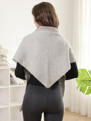 Solid Color Faux Fur Shawl