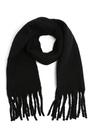 Solid Color Oblong Scarf W/ Fringe