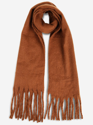 Solid Color Oblong Scarf W/ Fringe
