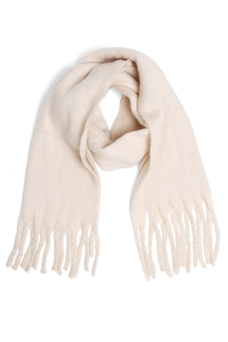 Solid Color Oblong Scarf W/ Fringe