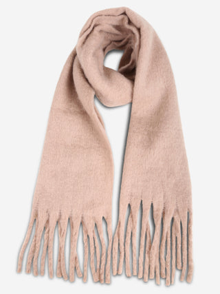 Solid Color Oblong Scarf W/ Fringe