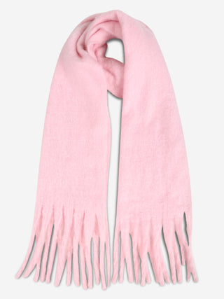Solid Color Oblong Scarf W/ Fringe