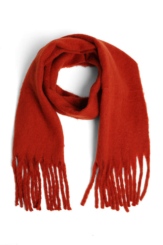 Solid Color Oblong Scarf W/ Fringe