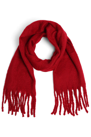 Solid Color Oblong Scarf W/ Fringe