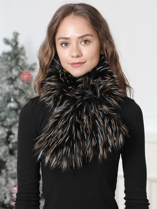 Multi-Colored Faux Fur Scarf