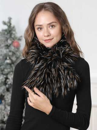 Multi-Colored Faux Fur Scarf