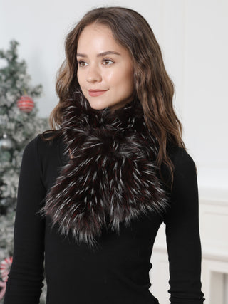 Multi-Colored Faux Fur Scarf